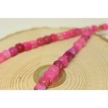 Yaşam Tohumu Akik Taşı Küp Şekilli 7-8mm Aralığı/5 Adet (24230-1)