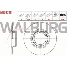 Walburg  Renault R12 1.3 1971-2000 / R12 1.4 4 1971-2000 Fren Diski Ön Düz 4 Bjn 227,8X10X83X38,5 7701466540