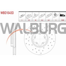 Walburg  Ford Transıt Fren Diski Ön Havalı Performans Delikli 5 Bjn 276X24,3X82X42,9 4041427