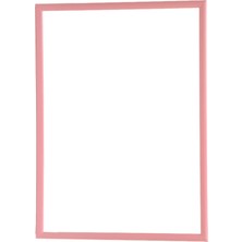 MİXEFOR Boş Çerçeve - 35CM x 50CM Iç Ölçü -Renk PEMBE-Arka Yüzey 3mm Mdf-  Ön yüzey  Kırılmaz  parlama yapmayan Antireflektif