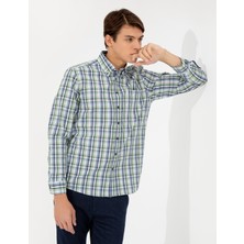 Pierre Cardin Erkek Yeşil Regular Fit Gömlek 50254710-VR054