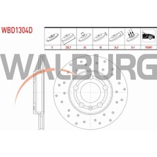 Walburg  Vw Polo(9n_)1.2i 2001-2012 Fren Diski Ön Havalı Performans Delikli 5 Bjn 238,7X18X65X34,9 JZW615301M