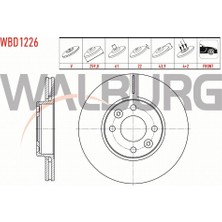 Walburg  Clıo Iıı Fren Diski Ön Havalı 4 Bjn 259,8X22X61X43,9 40206-4911R