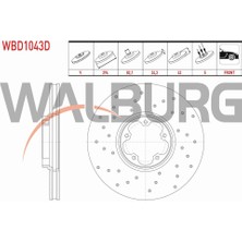 Walburg  Ford Transıt Fren Diski Ön Havalı Performans Delikli 5 Bjn 294X24,3X82,1X43 YC1W1125B1B