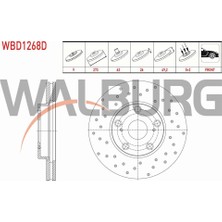 Walburg  Corolla 1.4 D-4d 2007-2012 Fren Diski Ön Havalı Performans Delikli 5 Bjn 273X26X62X49,2 43512-02180