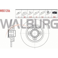 Walburg  Partner Tepee Fren Diski Arka Düz 4 Bjn 267,8X12X61,92X73,2 4249.46