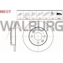 Walburg  Renault R 9 1.4 1985-2000 Fren Diski Ön Düz 4 Bjn 237,8X11,9X61X41 8671000083