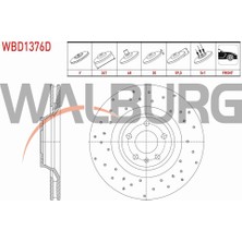 Walburg  Audı A6 Fren Diski Ön Havalı Performans Delikli 5 Bjn 347X30X68X59,50 4F0615301G