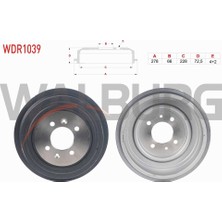 Walburg  Renault Kangoo 1.5 Dcı 1998-2008 Fren Kampanası Arka 4 Delik E9DZ2001B