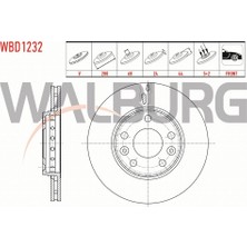Walburg  Captur Iı 20- Fren Diski Ön Havalı 5 Bjn 280X24X68X44 40 20 679 02R