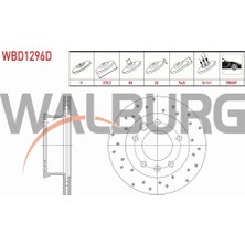 Walburg  Vw Lt Fren Diski Ön Havalı Performans Delikli 5 Bjn 275,7X22X85X76,8 2D0615301D