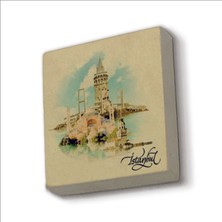 Sadrazam Istanbul Sembolik Yerler Baskılı Doğaltaş  MAGNET(KRT-027)