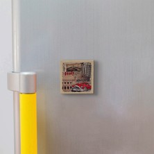 Sadrazam Italya Görseli Baskılı Doğaltaş  MAGNET(KRG-046)