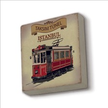 Sadrazam Nostaljik Tramvay Baskılı Doğaltaş  MAGNET(KRT-049)