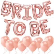 Best Parti Bride To Be Rose Gold Folyo Balon Bekarlığa Veda Balon Seti
