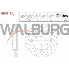 Walburg Hyundaı elantra 1.6i - 2.0 Fren Diski Ön Havalı Performans Delikli 4 Bjn 280X26X69X47,3 5171209000