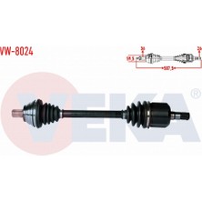 Veka Volkswagen Golf Vı (5k1) 1.6i A - T Uzunluk 587.5MM 2008 - 2013 Komple Aks Sol Ön 1K0407451PX