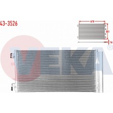 Veka Renault Megane Iıı 1.5 Dcı - 1.4i 16V - 2.0 Dcı - 2.0i 16V 2008 - Klima Radyatörü 921000294R