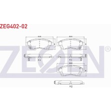 Zegen Toyota Corolla (_E10_) 1.3i 1992 - 1997 Ön Fren Balatası Ikazlı Tel Delikli F5101