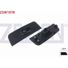 Zegen Fıat Lınea 2007 - / Palıo 1996 - 2005 Cam Açma Anahtarı Tekli Çerçeveli 4 Pin Yeşil Işık