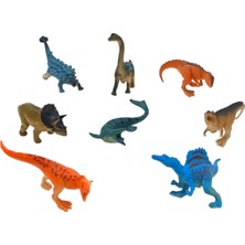 PopŞeker Oyuncak 8 Figürlü Mini Dinozorlar Oyuncak Seti