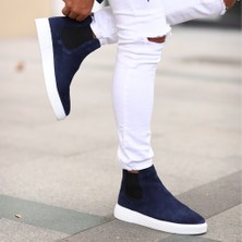 Sail Lakers - Lacivert Süet Deri Eva Taban Unisex Chelsea Bot