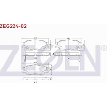 Zegen Accent I 1.3i 1994 - 20000/1.5I 1994 - 2000/EXCEL 1.3i 1990 - 1995 Ön Fren Balatası Ikazlı AZE - 21012