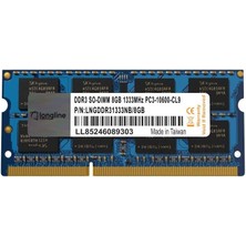 Xnews LNGDDR31333NB/8GB 8gb Ddr3 1333MHZ Notebook Bellek Cl9 PC3-10600 So-Dımm