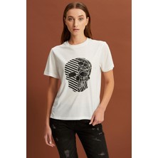 Alexander Gardi Baskılı Basic T-Shirt (B22-385A)