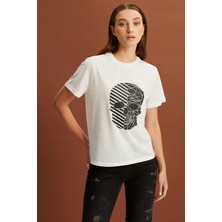 Alexander Gardi Baskılı Basic T-Shirt (B22-385A)