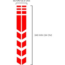 Deeb Motosiklet Çamurluk Sticker Mat Sarı Model S - 2 Adet