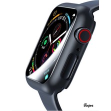 Bagies Apple Watch Seri 8 41 mm Ekran ve Kasa Koruyucu Gard Kasa Siyah