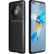 Kip GSM Huawei Mate 40 Pro Kılıf Karbon Desenli Yüksek Kalite Negro Silikon Kapak