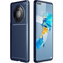 Kip GSM Huawei Mate 40 Pro Kılıf Karbon Desenli Yüksek Kalite Negro Silikon Kapak