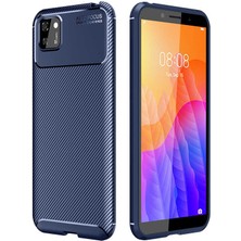 Kip GSM Huawei Y5P Kılıf Karbon Desenli Yüksek Kalite Negro Silikon Kapak