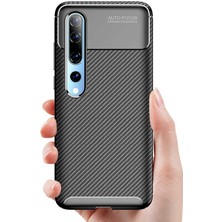 Kip GSM Xiaomi Mi 10 Kılıf Karbon Desenli Yüksek Kalite Negro Silikon Kapak