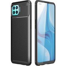 Kip GSM Oppo Reno 4 Lite Kılıf Karbon Desenli Yüksek Kalite Negro Silikon Kapak