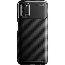 Kip GSM Oppo A92 Kılıf Karbon Desenli Yüksek Kalite Negro Silikon Kapak