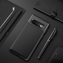 Kip GSM Galaxy S10E Kılıf Karbon Desenli Yüksek Kalite Negro Silikon Kapak