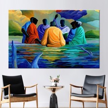 Kayra Export 1 Parça Kanvas Tablo, Vaftiz Duvar Sanatı, Deniz Manzarası 3 Boyutlu Kanvas, Soyut 3 Boyutlu Kanvas,