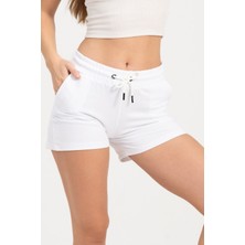 Rich Kadın Beyaz Şort Mini Spor Şort