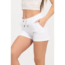 Rich Kadın Beyaz Şort Mini Spor Şort