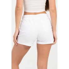 Rich Kadın Beyaz Şort Mini Spor Şort