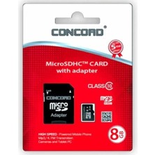 Concord Hafıza Kartı 8gb C-M8 Yüksek Hız