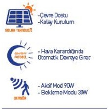 AYT Çözüm 90w Solar Sokak Lambası Güneş Enerjili-3351