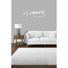 Lizpo Decor Atatürk Imza Dekoratif Duvar Sticker. Beyaz (58 cm 1 Adet)