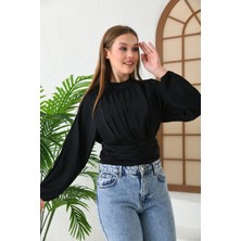 Ön Arka Büzgülü BLUZ-3034-1454