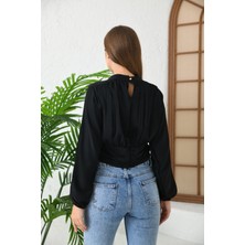 Ön Arka Büzgülü BLUZ-3034-1454