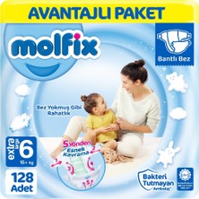 Molfix Bebek Bezi Avantajlı Paket 6 Beden 128'li