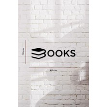 Ahwall Books Kitaplar Temalı Dekoratif Ahşap Tablo